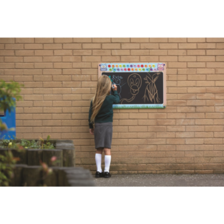 Primary School Indoor or Outdoor Alphabet Owl Chalkboard with FREE Pack of Chalk