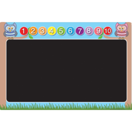 Primary School Indoor or Outdoor Counting Owl Chalkboard with FREE Pack of Chalk