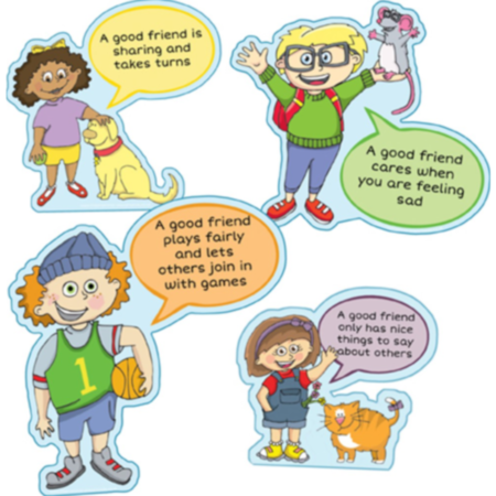 Primary School Indoor or Outdoor PSHE A Good Friend Signs - Set of 4