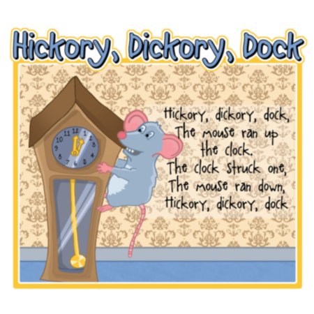 Early Years Indoor or Outdoor Nursery Rhyme Sign - Hickory Dickory Dock