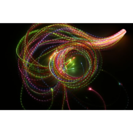 Early Years Coloured Rainbow Fibre Optic Strands 1M - 100 Tails