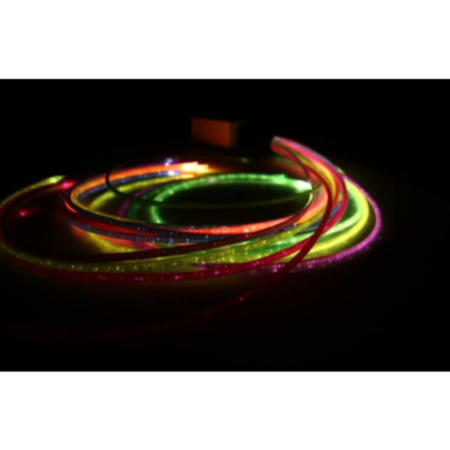 Early Years Jumbo Coloured Rainbow Fibre Optic Strands 2M - 15 Tails