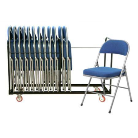 Mogo Comfort Deluxe 18 Folding Chair Bundle with Trolley - Grey