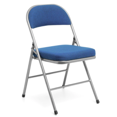 Mogo Comfort Deluxe 18 Folding Chair Bundle with Trolley - Blue