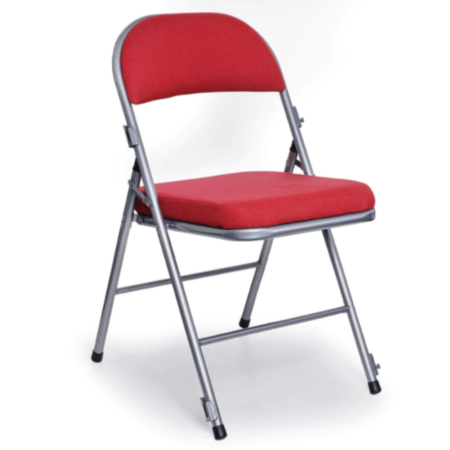 Mogo Comfort Deluxe 18 Folding Chair Bundle with Trolley - Red