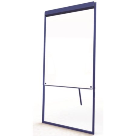 2 Clix Non Magnetic Flip Chart Easel with Dry Wipe Surface - Blue