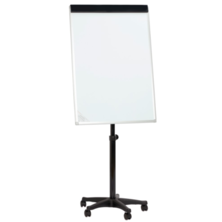 Star Base Mobile Magnetic Flip Chart Easel - Black Frame