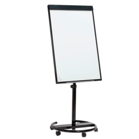 Ultramate Magnetic Round Base Flip Chart Easel - Black