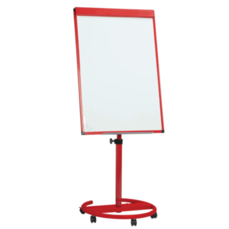 Ultramate Magnetic Round Base Flip Chart Easel - Red