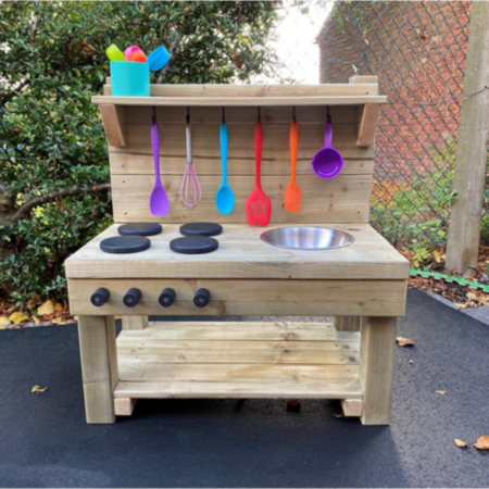 Early Years Outdoor Wooden Mini Mud Kitchen