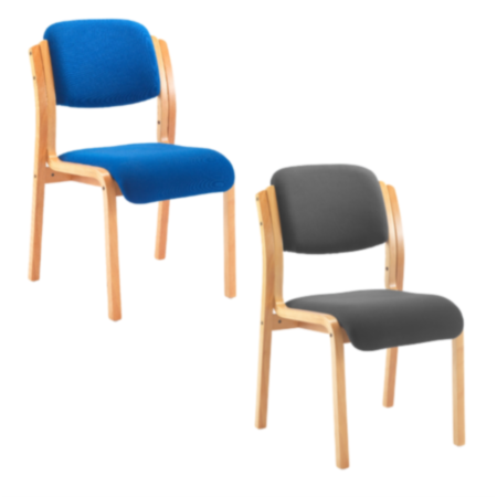 Renoir Wooden Frame Stacking Waiting Room Side Chair