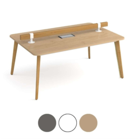 Saxon Office Worktable with Low Level Tool Rail and Eclipse Power Module