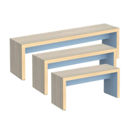 Slab Benching Solution Low Wooden Bench  - Made To Order