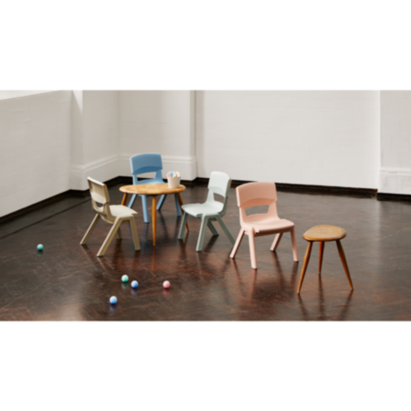 Postura Plus One Piece Plastic School Chair - Muted Tones