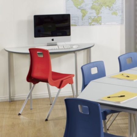 Premium Semi Circle Classroom Table, Duraform Edge