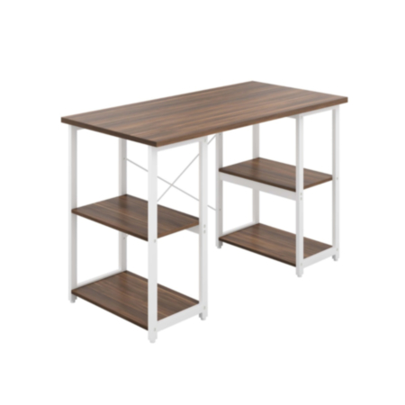 Eaton Contemporary Home Office Desk-Dark Walnut-White