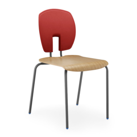 Hille SE Curve School Classroom Chair - Polished Wood Seat 