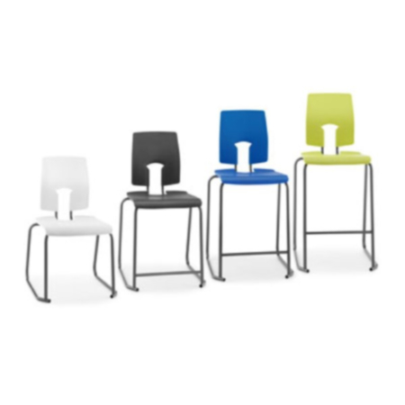 Hille SE School Lab Stool with Back