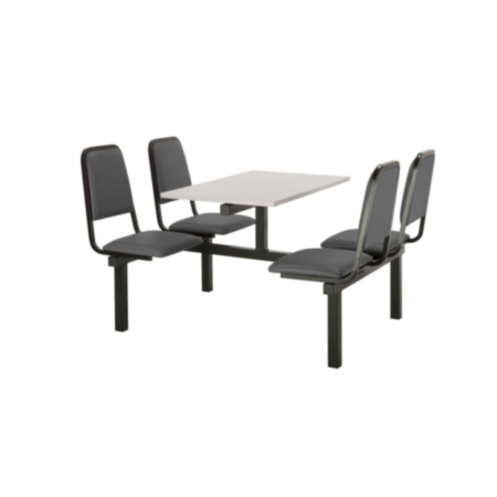 Chester Fast Food Upholstered 4 Seater Canteen Unit- with Both Sides Accessible 