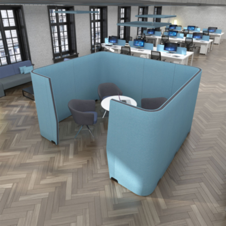 Priva Floor Standing Screen C-Shape W2630 x H1500 x D2800mm