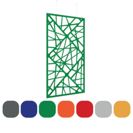 Piano Chords Acoustic Patterned Hanging Partition Screens with Wires And Hooks Shatter - 1 Pack