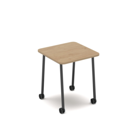 Show Mobile Meeting Table 700 X 700mm - Kendal Oak Top