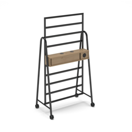 Show Power Bar Add-On With Battery And Pixel Power Module For Mobile A-Frame Caddy System - Kendal Oak
