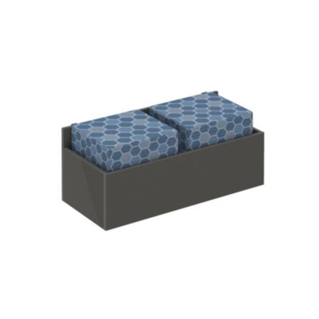 Show Seating Storage Add-On To Hold 2 Cube Seats For Mobile A-Frame Caddy System - Onyx Grey