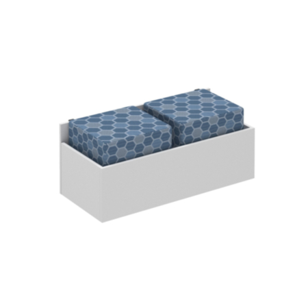 Show Seating Storage Add-On To Hold 2 Cube Seats For Mobile A-Frame Caddy System - White
