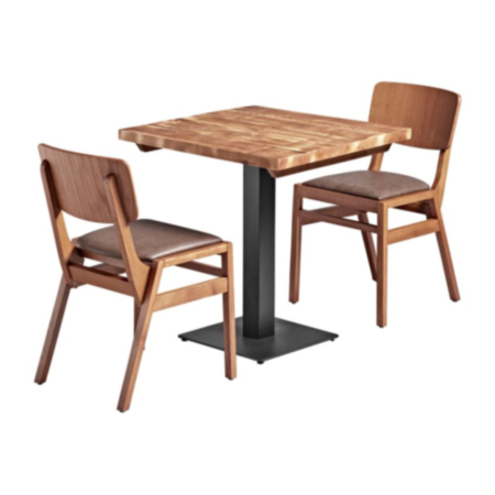 Skyla Solid Wood Indoor Side Chair and Dining Table Set