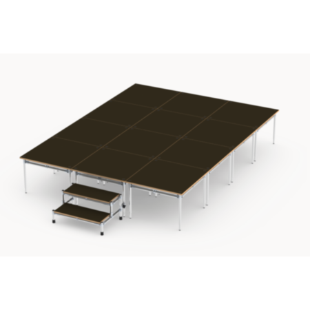 Modular Stage Single Level 12 Modules Kit for Schools Includes Trolley