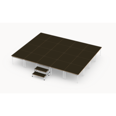 Modular Stage Single Level 20 Modules Kit for Schools Includes Trolley
