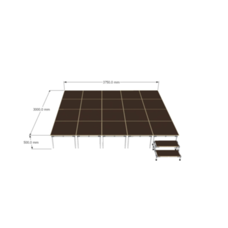 Modular Stage Single Level 20 Modules Kit for Schools Includes Trolley