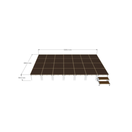 Modular Stage Single Level 28 Modules Kit for Schools