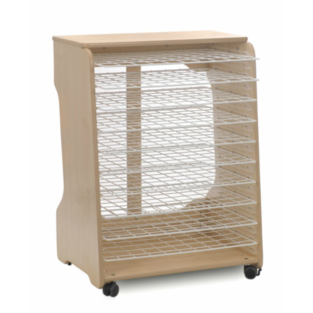 Millhouse Early Years Mobile Wooden Art Drying Rack Unit