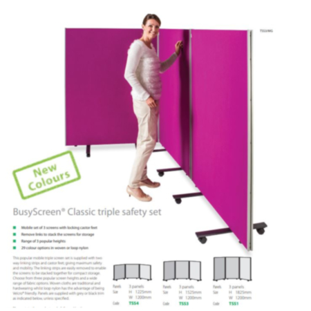 BusyScreen Triple Safety Partition - Woven Cloth 