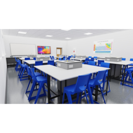EN One Piece High Back Plastic Classroom Stool