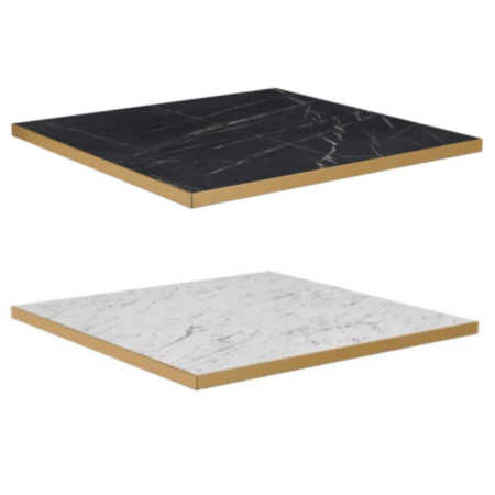Omega Marble Effect Square Cafe Bistro Table Top 