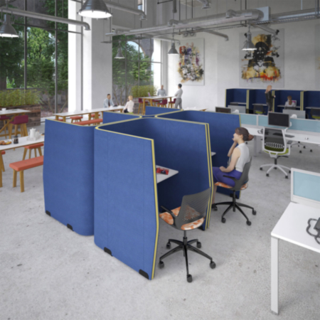 Priva Study Rectangular Workstation Pod W1200 x H1500 x D1500mm