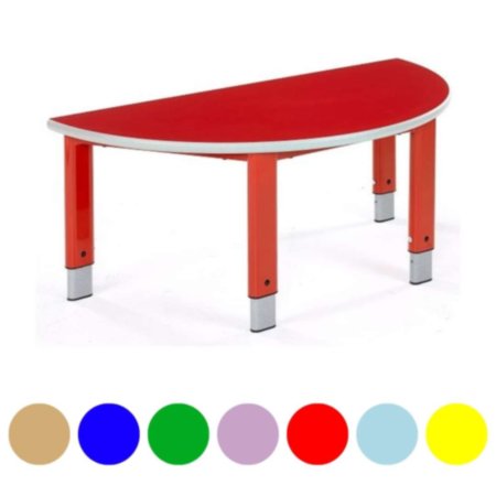 Metalliform Start Right Height Adjustable Classroom Table - Semi Circular 