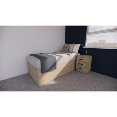 Stanford Student Accommodation Wooden Bedside Table