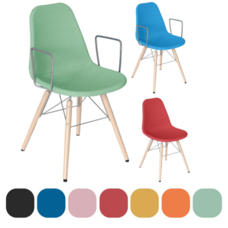 Suzi Upholstered Breakout Chair Oak Legs