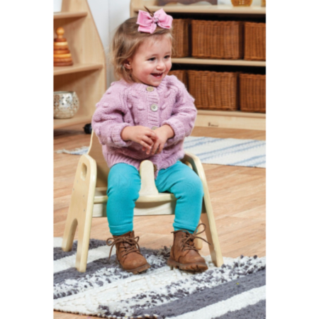 Millhouse Early Years Wooden Sturdy Chairs with Pommel - Pack of 2