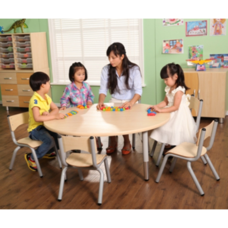 Victoria Round Height Adjustable Classroom Table