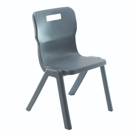 100% Recycled Plastic Black Titan One Piece School Chair
