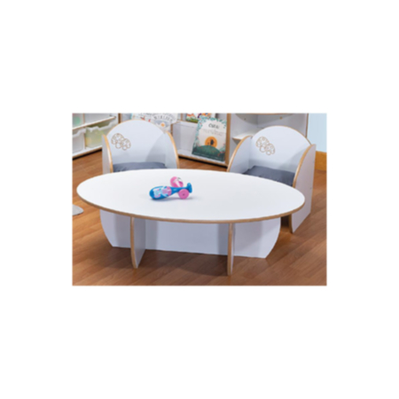 Mini Range Early Years Wooden High Circular Table -Grey