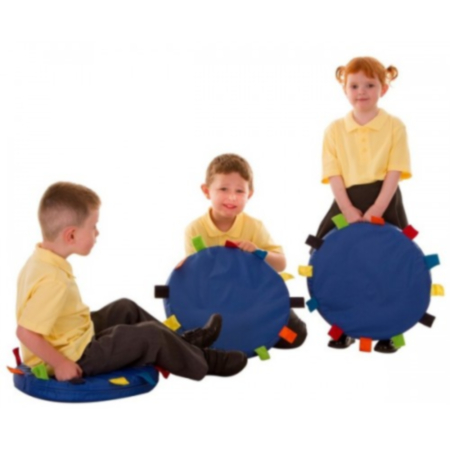 Sensory Touch Tag Carry Cushions-Pack of 6