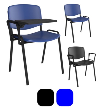 Taurus Plastic Stackable Waiting Room Chair with Black Frame