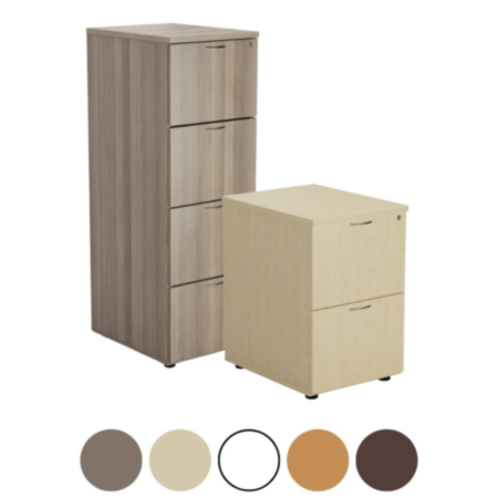 Wooden Office Filing Cabinet 2-4 Drawers
