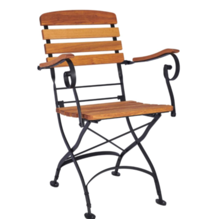Terras Folding Wooden Cafe Bistro Armchair